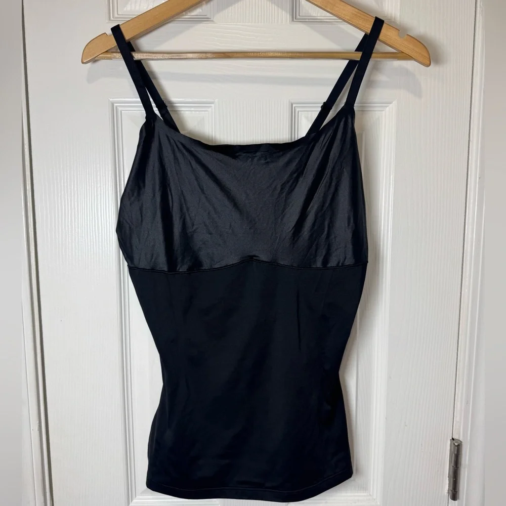 Love Your Assets by SPANX Black Womens Tank Top Shaper Girdle Cami Sz 1X
